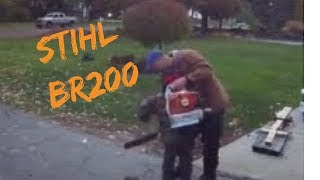 Stihl BR200 Backpack Blower  my sons impressions [upl. by Odette]