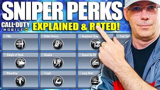 All CoDM Sniper Rifle Gunsmith Perks Explained 😎 CoD Mobile Weapon Perks [upl. by Rednav]