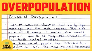 Overpopulation Essay In English  Effects and Causes of Overpopulation  Smart Syllabus Essay [upl. by Hollister906]