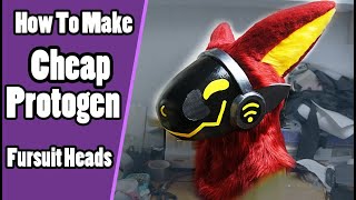 How To Make A Cheap Protogen Fursuit Head  PDF Template  Fursuit Tutorial [upl. by Zamora499]