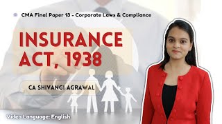 Insurance Act 1938  CMA Final Law Classes in English  CA Shivangi Agrawal [upl. by Eillam]