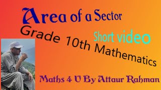 Formula for Area of a sector of a Circle [upl. by Deehan]