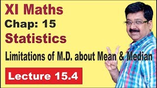 NCERT XI Maths Chap154 Limitations of Mean deviation  Statistics [upl. by Pride]