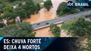 Chuva forte deixa 4 mortos no Espírito Santo  SBT Brasil 23032024 [upl. by Billen468]