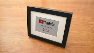 DIY YouTube Subscriber Counter EPaper Display  ESP32 [upl. by Bysshe]