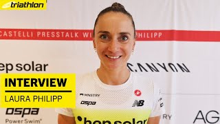 Laura Philipp quotDie 2400 Höhenmeter werden an niemandem spurlos vorbeigehenquot  IronmanWM Nizza 2024 [upl. by Siuluj72]