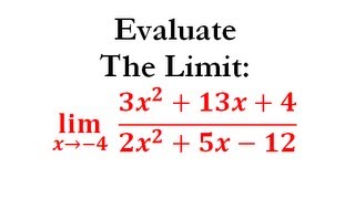 Evaluating Limits by Factoring Calculus  Worked Example 4 [upl. by Marcelia]