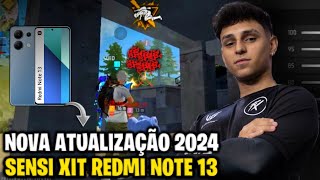 ATUALIZADA MELHOR SENSIBILIDADE E DPI REDMI NOTE 13 FREE FIRE 2024 [upl. by Rutra]