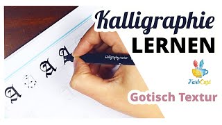 Kalligraphie lernen  Mittelalter Schrift Übungsblätter [upl. by Zrike]