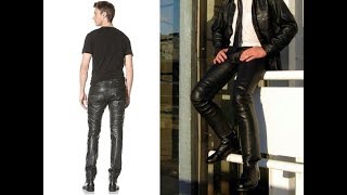 Mens Leather Dress Pants [upl. by Buddie]