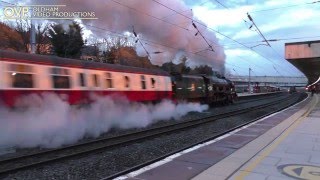 46100 Royal Scot rockets through Lancaster at 65mph in 4K [upl. by Kermit]