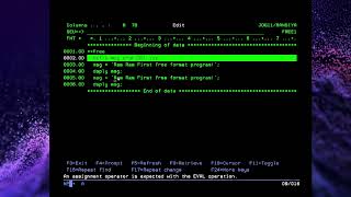 IBM RPGLE Fully Free Format program [upl. by Carnes]