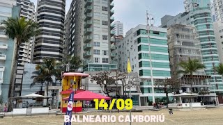 🔴 BALNEÁRIO CAMBORIÚ AO VIVO CAMINHANDO NA PRAIA [upl. by Adnamar108]