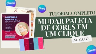 COMO ADICIONAR PALETA DE CORES EM ARTE PRONTA NO CANVA COM UM CLIQUE [upl. by Hillari]