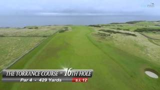 Fairmont St Andrews  Torrance course  16th Hole Flyover [upl. by Rexer]