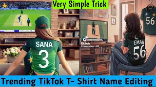 Pakistan cricket team kit wearing girlBoy Name Editing Name on Pakistan Shirts Back Editing [upl. by Cecilio]