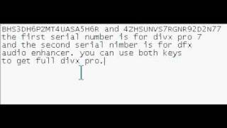 DivX Pro Serial key [upl. by Ainadi]