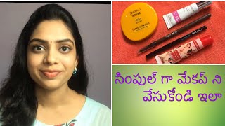 Simple Everyday Makeup for Begginers in Telugu [upl. by Yelsha100]