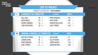 Camberley CC Twenty20 v Woking amp Horsell CC Twenty20 [upl. by Ennaeirb]