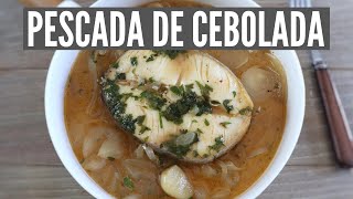 Como fazer pescada de cebolada  Food From Portugal [upl. by Ahseyk]