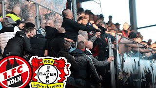 Schlägerei während des Spiels Angriff von 200x KölnUltras amp Verletzte Ordner Köln vs Lev [upl. by Akihc]