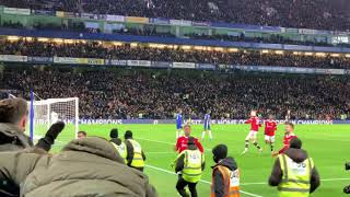 Jadon Sancho Goal amp Crowd Celebrations  Chelsea v Man Utd  28112021 [upl. by Eiroc76]