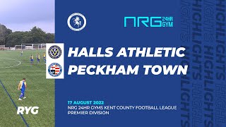 Halls AFC v Peckham Town FC  Premier Division Match Highlights [upl. by Trebliw742]