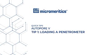 Quick Tips  Autopore V  Loading a Penetrometer [upl. by Broderic925]