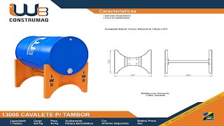 Cavalete para tambor AÇO [upl. by Aiykan]