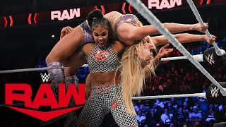 Charlotte Flair vs Bianca Belair – Raw Women’s Championship Match Raw Oct 18 2021 [upl. by Olmstead106]