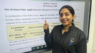 Registration for JEE Main 2024 second attempt Started  NTA notice [upl. by Rexanna917]