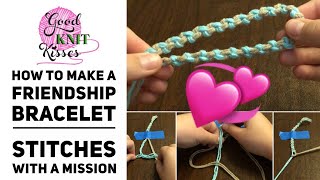 How to make a 2 color Friendship Bracelet GKKMissions see notes [upl. by Pevzner377]