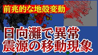 【要注意】関東で検出された前兆的な地殻変動と日向灘での震源の移動について。 [upl. by Hagen]