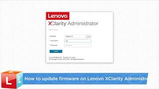 Como atualizar o firmware no Lenovo XClarity Administrator [upl. by Douglas]