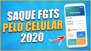 SAQUE FGTS pelo CELULAR para Qualquer Banco [upl. by Dino]