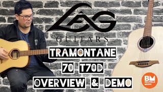 LAG Tramontane 70 T70D Acoustic Guitar Overview amp Demo w Justin  Belfield Music [upl. by Riannon]