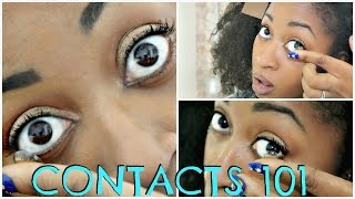 Contact Lenses For Beginners  How To Wear Remove Clean Store Freshlook Colorblends Contacts ☆ [upl. by Htinnek664]