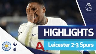 Bergwijn scores TWICE in injury time Absolute LIMBS  HIGHLIGHTS  Leicester 23 Spurs [upl. by Emie]