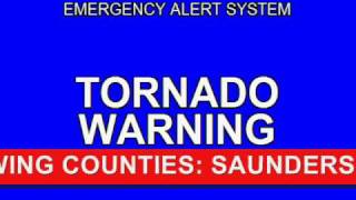 Emergency Alert System  Tornado Warning Omaha [upl. by Sobel142]