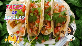 TACOS DE BACALAO LOS MEJOREStacos bacalao [upl. by Acirtap]