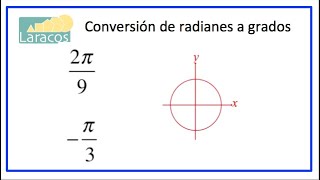 Conversión de Radianes a Grados ejemplo 3 [upl. by Voltz]