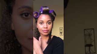 Naturally Curly Hair to Soft Curls using Velcro Rollers [upl. by Tamah]