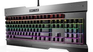 ✅BIOSTAR GK3 Mechanical Water Resistant Gaming Keyboard [upl. by Parsifal964]