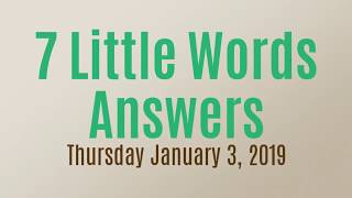 7 Little Words Answers Sunrise 2 [upl. by Penthea683]