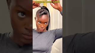 DIY Ponytail On 4C Natural Hair😲Using Hair Bundle For Ponytail Tutorial Ft Elfinhair Review [upl. by Ttezil]