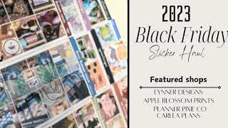 Planner Sticker Haul Black Friday Goodies [upl. by Henryson]