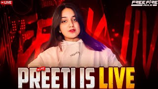 FREE FIRE LIVE🔴WITH PREETI😍 ff freefire fflive freefirelive shortlive live [upl. by Ecydnac]