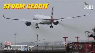 LIVE 🌬️Windy landings at Heathrow Airport✈️ StormGerrit [upl. by Sura]