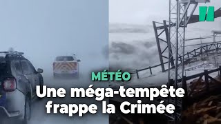 En Russie la « tempête du siècle » et ses vagues géantes frappent le sud du pays et l’Ukraine [upl. by Ahcsrop]