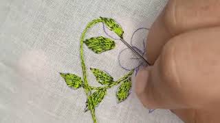 satin stitch part 1embroiderypattern  embroiderystitch embroiderystitch embroiderytechnique [upl. by Asereht688]